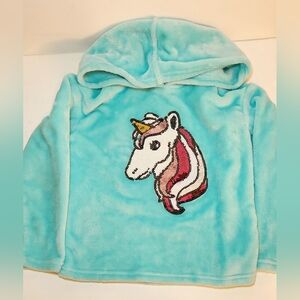 BCBGirls fuzzy sequin unicorn hoodie size 5/6